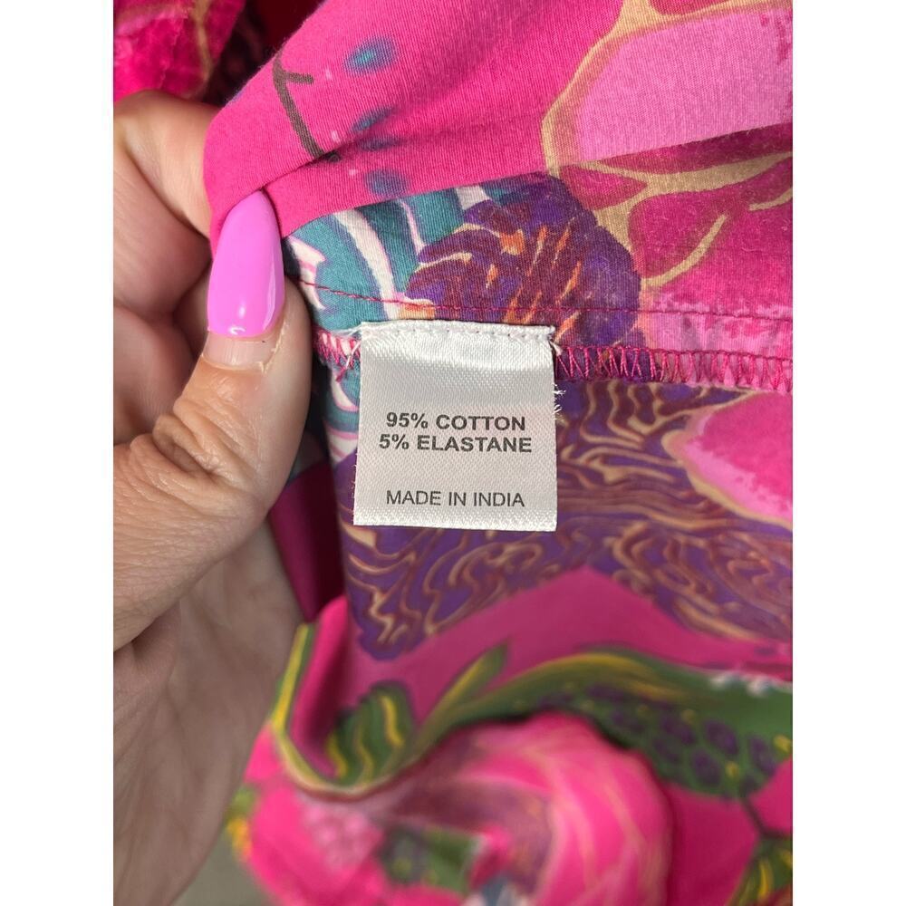 Fitzroy & Willa Floral Print Sleeveless Mini A-Line Dress Pink Women's Sz Medium - Picture 8 of 8